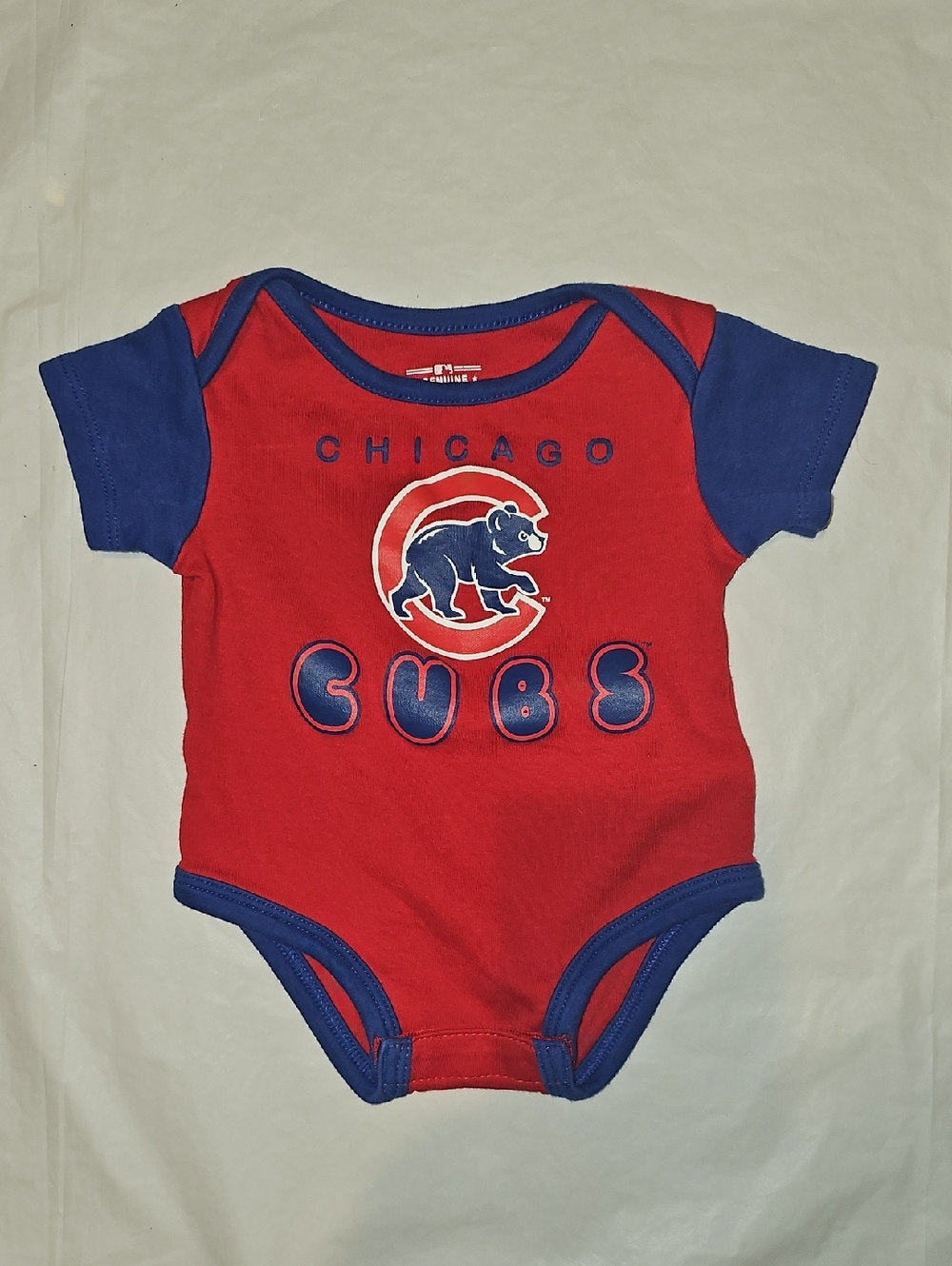 Chicago Cubs (baseball) Baby 0/3 Months Bodysuit Red Blue Used